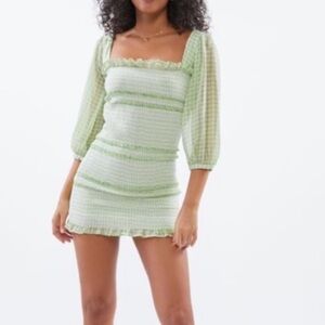 Capulet Revolve Brand Siobhan Plaid Smocked Mini Dress